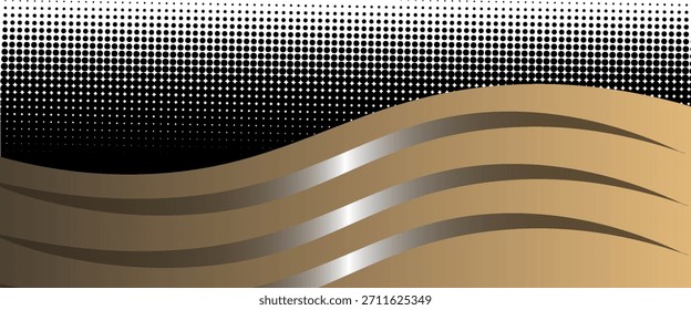 Gold wave curve, gold wave angle shape for elements, gold graphic line ribbon, gold line. eps 10