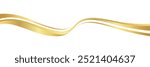 gold wave curve, golden wave corner shape for element, stripes ribbon golden graphic, striped gold. vector