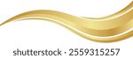 gold wave curve, golden wave corner shape for element, stripes ribbon golden graphic, striped gold. eps 10