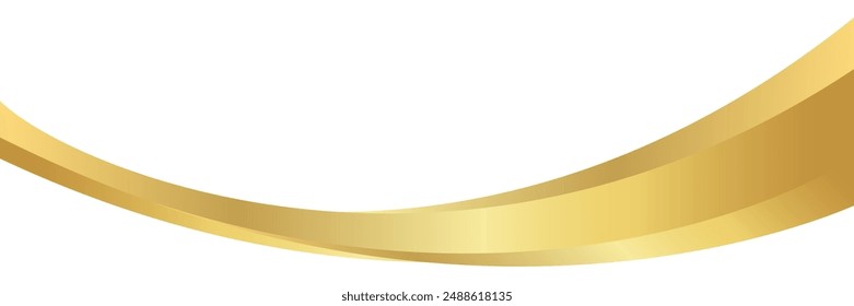 curva de onda de oro, forma de esquina de onda dorada para elemento, gráfico de cinta de rayas de oro, oro a rayas