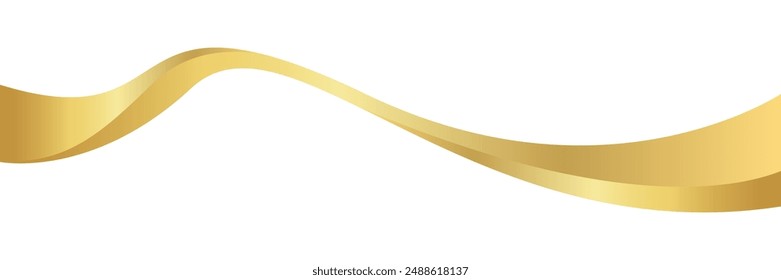 gold wave curve, golden wave corner shape for element, stripes ribbon golden graphic, striped gold