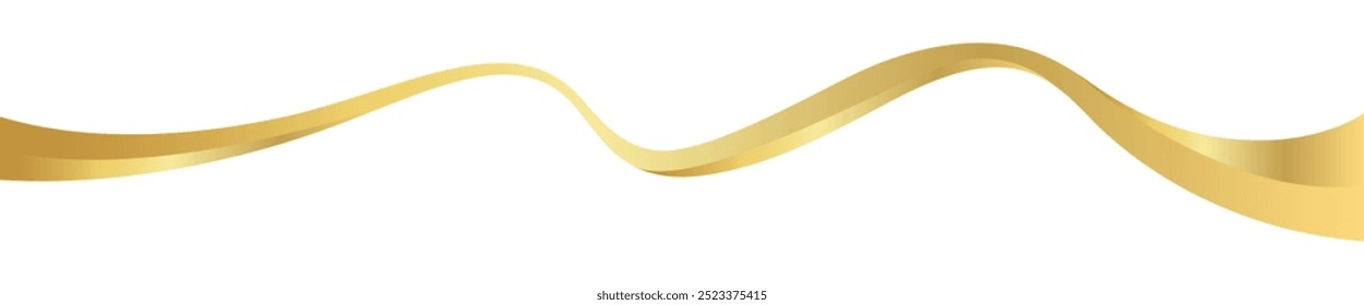 curva de onda dourada, forma de canto de onda dourada para elemento, faixa gráfico dourado, ouro listrado