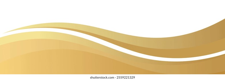 gold wave curve, golden wave corner shape for element, stripes ribbon golden graphic, striped gold