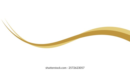 gold wave curve  golden wave corner shape for element  stripes ribbon golden graphic  striped gold