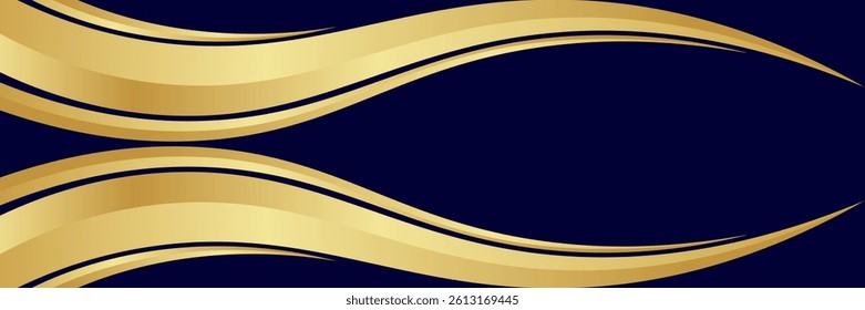 gold wave curve, golden wave corner shape for element, stripes ribbon golden graphic, striped gold. eps 10