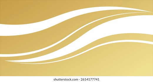 gold wave curve, golden wave corner shape for element, stripes ribbon golden graphic, striped gold style. eps 10