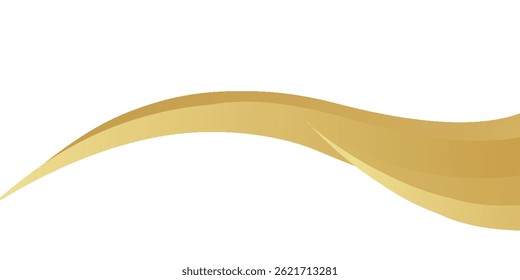 gold wave curve, golden wave corner shape for element, stripes ribbon golden graphic, striped gold. eps 10