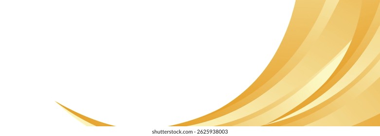 gold wave curve, golden wave corner shape for element, stripes ribbon golden graphic, striped gold