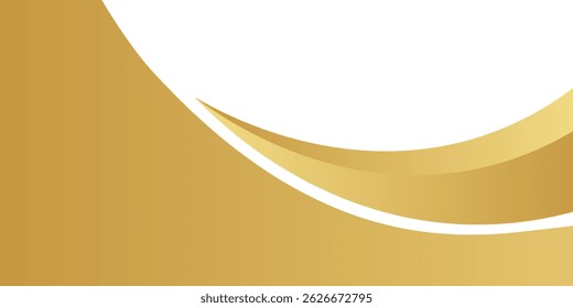 gold wave curve, golden wave corner shape for element, stripes ribbon golden graphic, striped gold. eps 10