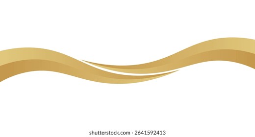 gold wave curve  golden wave corner shape for element  stripes ribbon golden graphic  striped gold. wave abstract geometric