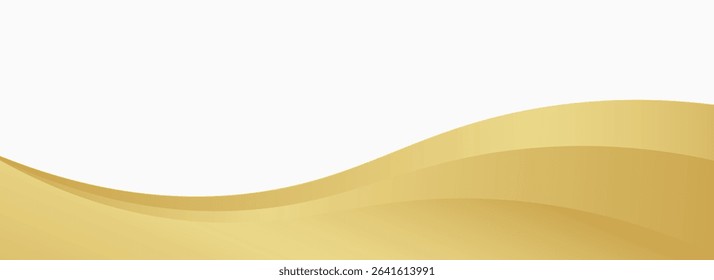 Gold wave curve, golden wave corner shape for element, stripes ribbon golden graphic, striped gold.