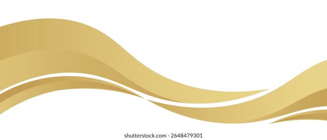 gold wave curve, golden wave corner shape for element, stripes ribbon golden graphic, striped gold. wave abstract geometric