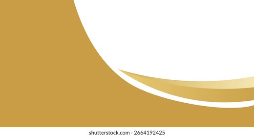 gold wave curve, golden wave corner shape for element, stripes ribbon golden graphic, striped gold. eps 10