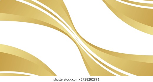 curva de onda dourada, forma de canto de onda dourada para elemento, tiras gráfico dourado da fita, ouro listrado. eps 10