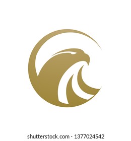 Gold Wave Eagle Circle Concept