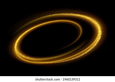 Gold wave flow and golden glitter on black background. Abstract shiny color gold wave luxury background. Luxury gold flow wallpaper. Vector illustration EPS10