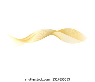 Gold wave line icon