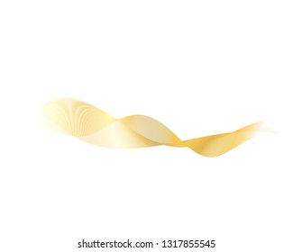 Gold wave line icon