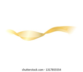 Gold wave line icon