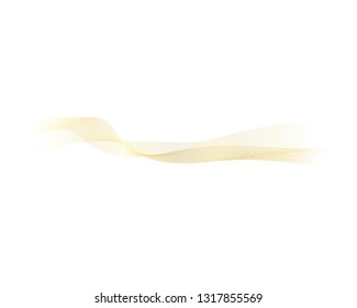 Gold wave line icon