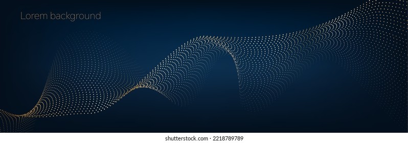Gold wave. Linear geometric Art deco bricks. 20s retro style. Luxury seamless pattern. Packaging or menu design.Vector. Abstract Segwit. sound wave