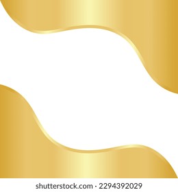 Gold Wave Template Design Illustration