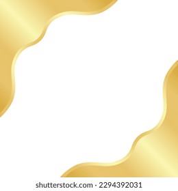 Gold Wave Template Design Illustration