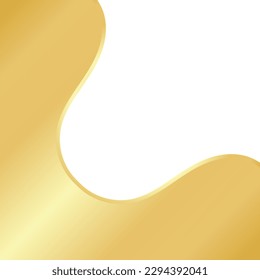 Gold Wave Template Design Illustration