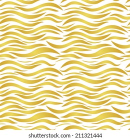 Gold waves abstract seamless background