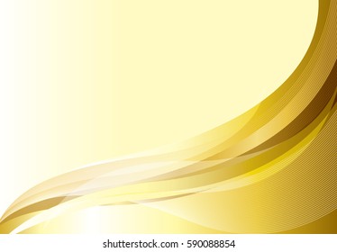 gold waves lines abstract background illustration