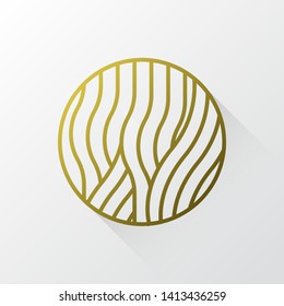 Gold Waves logo template. Simple Water Wave symbol and icon Logo Template. Abstract ornamental emblem for business, travel, tourism and ecology concepts, health