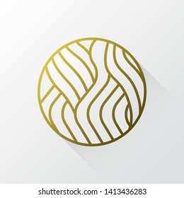 Vector Logo Design Geometric Round Gold Stock Vector (Royalty Free ...