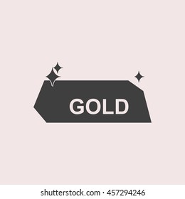 Gold web icon. Isolated illustration