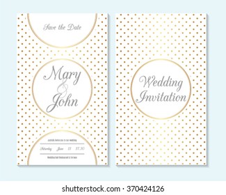 Gold Wedding invitation, thank you card, save the date cards, baby shower, menu, flyer, template. 