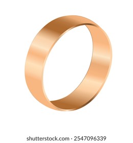 Gold wedding ring vector icons on a white background