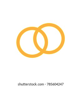 gold wedding rings- vector illustration