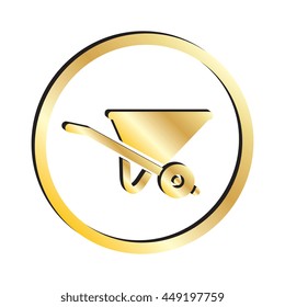 Gold Wheelbarrow Icon
