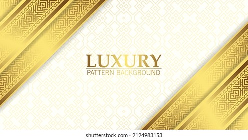 Gold and white background with border pattern
