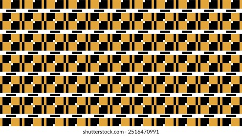 vetor de padrão de cor dourado, branco e preto 300 dpi para moda e têxtil