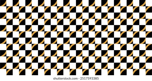 Vector de patrón de color oro, blanco y negro 300 dpi para la moda y la materia textil