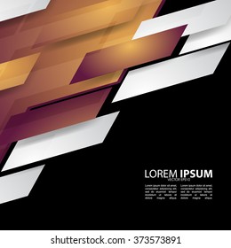 gold and white geometric shapes overlapping, corporate design