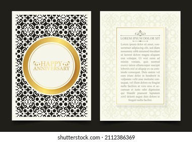 Gold and white Happy Birthday cover cut
