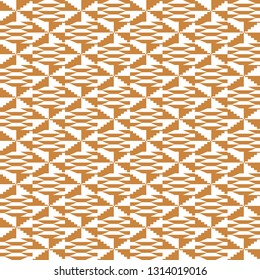 Gold and White Kente Cloth Seamless Pattern - Beautiful Kente cloth repeating pattern design