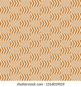 Gold and White Kente Cloth Seamless Pattern - Beautiful Kente cloth repeating pattern design