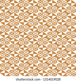 Gold and White Kente Cloth Seamless Pattern - Beautiful Kente cloth repeating pattern design