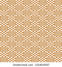 Gold and White Kente Cloth Seamless Pattern - Beautiful Kente cloth repeating pattern design