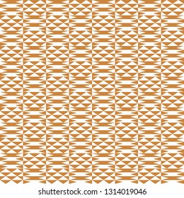 Gold and White Kente Cloth Seamless Pattern - Beautiful Kente cloth repeating pattern design