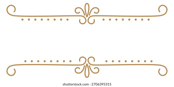 A gold and white line with a lot of dots