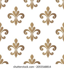 Gold and white luxury seamless pattern. Vector ornament template. Traditional Turkish, Indian motifs. Great for fabric and textile, wallpaper, packaging or any desired idea.
