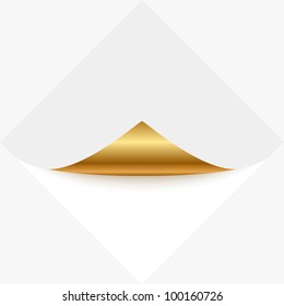 Gold and white note paper